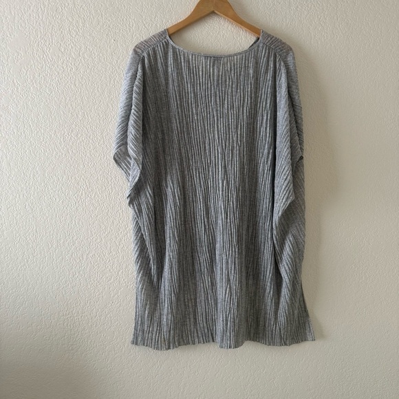 Eileen Fisher Box Pressed Viscose Linear Crinkle Blouse Tunic - Picture 6 of 6